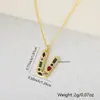 Europa y Estados Unidos venta caliente transfronteriza collar con colgante de 26 letras inglesas cobre microincrustado circonita accesorios diy colgante al por mayor