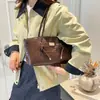 Bolsa Pequena Suede Simples Retrô para Mulheres 2025 Nova Moda Bolsa Fosca de Axila Personalizada Bolsa de Ombro Tote Ins