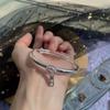 Transmissão ao Vivo Douyin Pulseira Xiangyun Nafu Banhada a Cobre Prata Sólida de Empurrar e Puxar Simples Moda Pulseira Feminina Presente de Dia dos Namorados