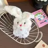 Delantal de Peluche Lindo Creativo Colgante de Muñeca de Conejo Llavero de Muñeca de Conejo de Orejas Largas Decoración para Colgar en Bolsa