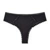 Tanga Sexy con Borde de Encaje de Seda de Hielo para Mujer, Cómodo, Bacteriostático, Algodón Puro en la Entrepierna, No Aprieta la Cintura, Transpirable, Agradable a la Piel, Ropa Interior Femenina Transfronteriza