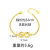 Nuevo Pulsera Serpiente Chapada en Oro Arena Vietnamita para Mujer, Pulsera Serpiente de Moda Estilo Palacio Incrustada de Diamantes, Joyería Lujosa y Duradera