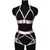 Comercio transfronterizo nuevo multicolor opcional hueco tentación sexy tirante divertido para mujer traje dividido N0241