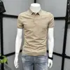 Camisa Polo Transfronteriza Camiseta de Manga Corta para Hombre Verano 2026 Nueva Casual de Media Manga Marca de Moda Corte Delgado Camiseta Versátil