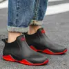 2025 Nuevas Botas de Lluvia Transfronterizas para Mujer de Caña Corta para Exteriores Cross-Country Suela Rugosa Zapatos Impermeables Zapatos de Goma para Hombre con Suela Gruesa Cubrezapatos Ligeros