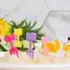 Venda Quente Transfronteiriça Garfo de Frutas Formiga Mexendo Garfo Criativo para Lanches Plástico Formiga Festa Garfo para Bolo de Frutas 12 Peças