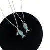 Verano Nuevo Vacaciones en la Costa Gradiente Collar de Peces Lindo Fresco Diseño de Nicho Cadena para Clavícula Versátil Coreana
