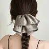 Novo prendedor de cabelo triângulo de tecido 2026, presilha tubarão estampa de leopardo retrô, prendedor de cabelo volumoso para a parte de trás da cabeça, acessório de cabelo fofo