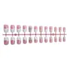 Unhas Usáveis Simples de Boutique Transfronteiriças Wearable Nails Europeias e Americanas French Branco Brilho de Strass Unhas Usáveis Unhas Postiças Removíveis