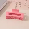 Pinza para el Cabello Mate Transfronteriza Tipo Pinza de Tiburón con Acabado de Alta Gama, Pinza de Garra Rectangular Simple de 13 cm, Tamaño Grande para Cabello Grueso, Accesorio para el Cabello para Mujer