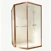 Comercio exterior sala de ducha en forma de diamante baño integrado separación seco-húmedo mampara de ducha puerta corrediza de vidrio pantalla de ducha para el hogar