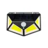 Luz Solar para Jardín Exterior 100 LEDs Lámpara de Iluminación con Sensor de Movimiento Corporal Luz de Calle para Jardín del Hogar Luz de Pared Exterior Impermeable