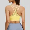 Sutiã de Yoga Transpassado na Costas Novo Estilo Transfronteiriço com Renda, Costas Abertas, à Prova de Impacto, Suporte para Corrida e Fitness