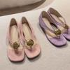 Sandalias Retro Francesas para Mujer, Nuevo Estilo de Hada 2025, Chanclas con Hebilla Metálica para Aumentar la Estatura Petite para Mujer