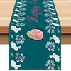 Caminho de mesa de flores de coelho da Páscoa para casa, sala de estar, armário, toalha de mesa, almofada, toalha de mesa de centro, decoração de feriado, toalha de mesa, fronteira cruzada
