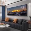 Respaldo Jinshan Sala de Estar Sofá Fondo de Pared Decoración Pintura de Alto Nivel Atmosférico Rizhao Jinshan Pantalla Digital Reloj Digital Pintura Colgante