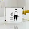 Moldura de Foto Transparente Acrílica Dupla Face Mesa Seis ou Sete 6 Polegadas 7 Suporte de Exibição de Cartão Postal 8 Fotos A4 Pequeno de Mesa