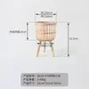 Jarrón alto de mimbre para flores, maceta tejida creativa, soporte para flores estilo ins, soporte decorativo para macetas de interior, soporte de madera para flores para balcón