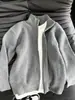 Suéter masculino de design novo e versátil, cardigã de estilo casual, jaqueta com zíper e gola alta, casaco de tricô para outono e inverno