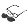 Gafas de Sol para Niños Clip Clip Colgante Juego de Gafas Gafas Polarizadas Anti-ultravioleta Gafas de Doble Propósito Montura de Gafas Planas JC7364