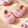 Pequeno Cervo Mili Pelúcia de Inverno Novas Pantufas para Meninas, Desenho Animado Antiderrapante Solado Macio Sapato Infantil para Casa com Tira