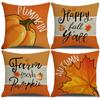 Jit Funda de Almohada Combinada de Calabaza para Festival de la Cosecha Transfronterizo Amazon Acción de Gracias Hogar Sofá Funda de Almohada Decorativa