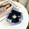 Goma de pelo scrunchie vintage versátil extragrande para adultos, elegante scrunchie floral para coleta