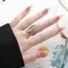 Anel Aberto com Design de Nicho Interessante Feito de Aço Inoxidável, Anel para Dedo Indicador com um Toque de Luxo Leve, Moderno e Fashion, Acessório Versátil Estilo Coreano