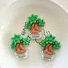 Lingote de Oro de Año Nuevo Planta en Maceta Accesorios de Resina, Árbol de la Fortuna Colgante para Pasador DIY, Funda de Teléfono Hebilla de Zapato, Adorno para Coche