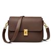 Nova Bolsa Feminina de Couro Genuíno para Comércio Exterior com Textura Estilosa, Versão Coreana 2026, Bolsa Quadrada Pequena Transversal de Couro de Vaca de Nicho, Bolsa de Ombro Único Tofu