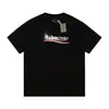 Camiseta de Verano Cruzada Bale25Ss Nuevo Estilo 260g Algodón Peinado Puro Hilo Doble Logo Impreso Lujo Accesible para Hombre y Mujer Manga Corta