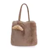 Bolso de Peluche para Mujer Estilo Coreano de Moda Bolso Tote 2026 Nuevo Nicho Simple Bolso de Hombro Alto Apariencia Elevada Bolso de Hombro Único