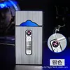 B05 Estojo de Cigarros com Carregamento USB Fino Isqueiro a Arco Capacidade para 20 Isqueiro Integrado Fabricante de Estojo de Cigarros Atacado