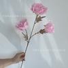 Nueva peonía artificial de melocotón de 3 cabezas para bodas, arreglo floral en hilera para pasillos, decoración de hoteles y hogares.