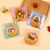 Bolsa autoadhesiva para galletas horneadas navideñas, bolsa de embalaje para crujientes de copo de nieve, bolsa autoadhesiva OPP, bolsa pequeña transparente 10*10 3cm