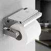 Suporte de Papel Toalha de Aço Inoxidável Sem Furos Prateleira de Papel Higiênico para Banheiro Rack de Armazenamento Caixa de Papel Toalha Suporte para Rolo de Papel