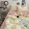 Juego de Ropa de Cama de Cuatro Piezas Grado Madre y Bebé Nueva Sábana de Algodón Puro Funda Nórdica Funda de Almohada Juego de Tres Piezas para Dormitorio de Estudiante 4
