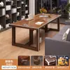 Escritorio de Madera Maciza para Sala de Estar, Escritorio Largo Grande, Mesa Rectangular de Estudio, Mesa Larga de Lectura, Banco de Trabajo para el Hogar
