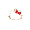 Pulsera de aleación con aceite de goteo para collar, colgante, accesorios de joyería, dibujos animados japoneses de Hello Kitty KT Cat