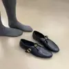 Primeiro Encontro com os Sapatos de Couro Camélia Estilo Francês para Mulheres, Bico Redondo, Salto Escondido, Sapatos Mary Jane, Elegantes Sapatos de Salto Único Estilo Britânico para o Trabalho