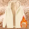 Sudadera cálida de invierno con forro polar engrosado para hombres y mujeres, chaqueta casual holgada para parejas, conjunto de 2 piezas