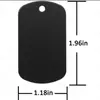 Placa de Perro Metálica Cuadrada de 50 mm Etiqueta para Gato Etiqueta Rectangular Etiqueta Militar Joyería para Colgar Colgante en Blanco