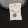 Nuevo Colgante Ping An de Bambú con Incrustaciones Doradas en Imitación de Jade Blanco Hebilla Ping An Collar Colgante de Pez Anual Accesorios de Joyería Colgante
