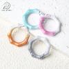 Anillo de Aleación con Hebilla de Resorte de Bambú Degradado Pintado Gancho para Bolsa Accesorios de Joyería DIY Llavero Cadena para Teléfono Móvil