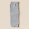 Calcetines de mujer con dedos separados, de media pantorrilla, estilo fino de verano, calcetines únicos de madera para dos dedos, calcetines para el pulgar, calcetines largos de algodón de color liso con dedos separados