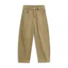 Ropa para Hombre Muqiu Estilo Old Money Vintage Lavado Cuchillo Curvo Jeans Caqui Holgados de Pierna Ancha Pantalones Casuales con Caída