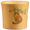 Taza de té casera pintada a mano, taza de té, taza de maestro, alto valor estético, taza exclusiva para mujer, taza personal de arcilla púrpura Yixing con diseño de gato