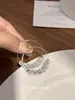 Pendientes de Aro Fangtangjia de Circonita Transparente de Nicho Lujo Accesible Exquisitos de Gama Alta Nuevos Pendientes 2025 para Mujer