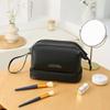 Moderna Bolsa de Maquillaje Nueva de Doble Capa Nube, Neceser de PU de Alto Valor, Bolsa Almohada de Almacenamiento Portátil de Gran Capacidad, Transpirable