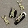 Accesorios para Uñas Halloween Estilo Punk Oscuro Cruz Corazón Calavera Forma de Serpiente Estilo Y2K Hot Girl Decoración de Uñas